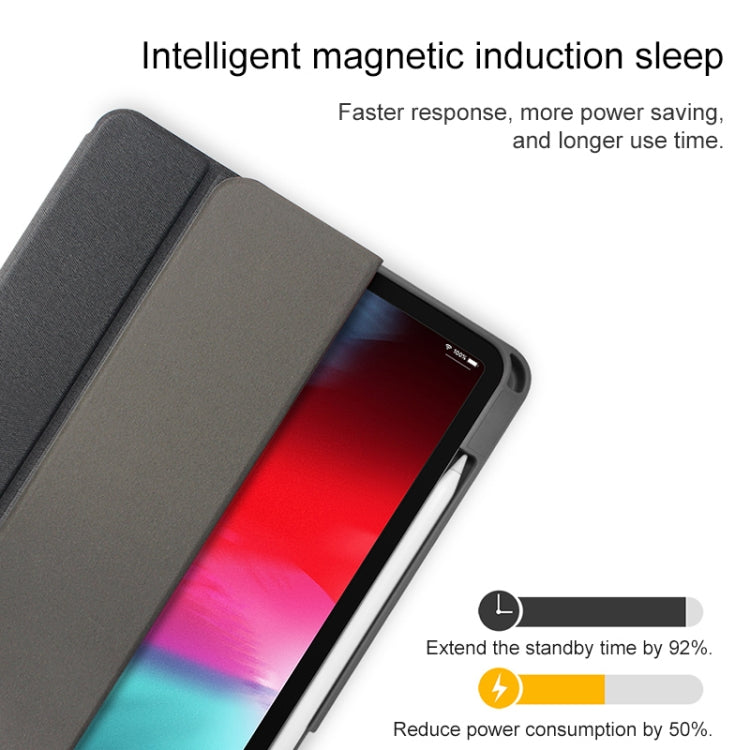 Mutural YASHI Series Ultra-thin TPU + PU Horizontal Flip Leather Case with Holder & Sleep / Wake-up Function & Pen Slot, For iPad Pro 12.9 inch (2020)