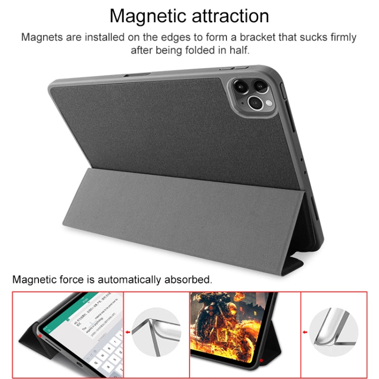 Mutural YASHI Series Ultra-thin TPU + PU Horizontal Flip Leather Case with Holder & Sleep / Wake-up Function & Pen Slot, For iPad Pro 12.9 inch (2020)