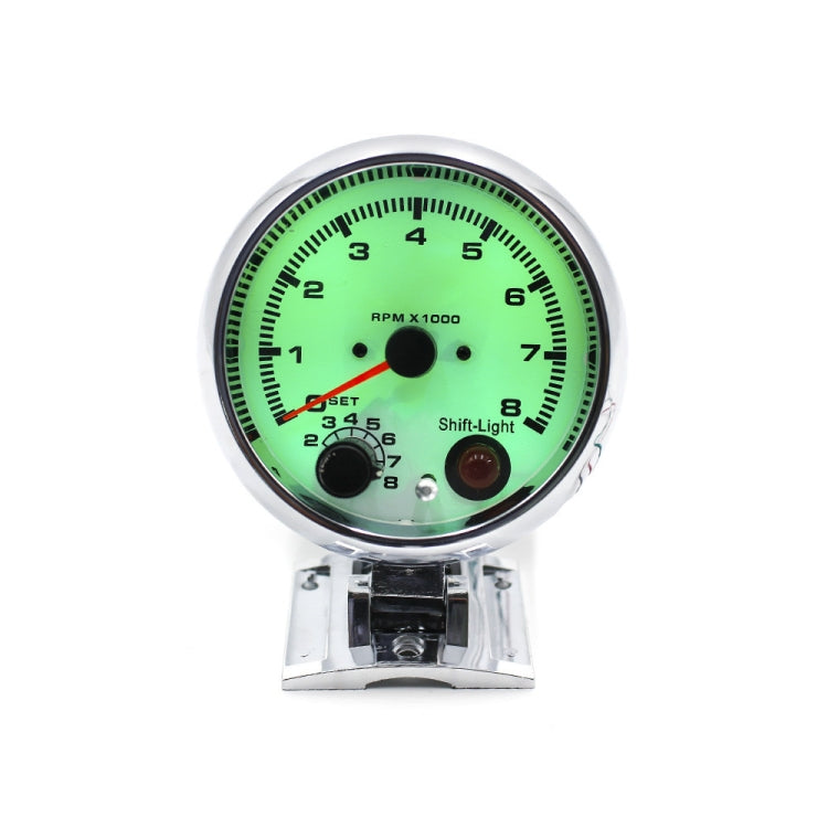 Car Modified 7 Background Lights Tachometer 0-8000RPM for 4/6/8 Cylinder Engines, 7 Background Lights Tachometer