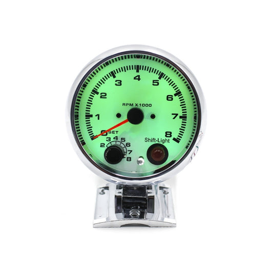 Car Modified 7 Background Lights Tachometer 0-8000RPM for 4/6/8 Cylinder Engines, 7 Background Lights Tachometer