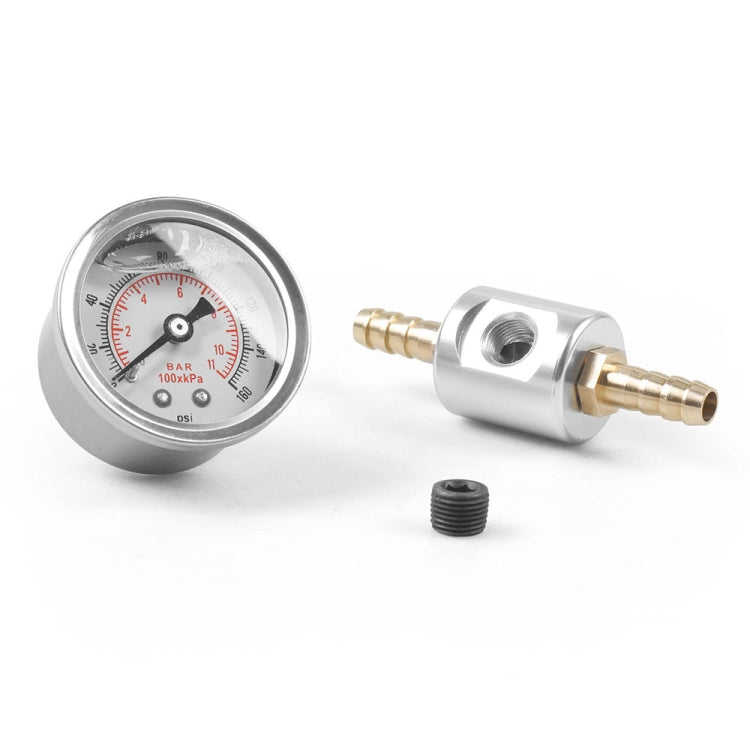 Universal Car 1/8 NPT 0-160 psi Fuel Pressure Gauge with Adaptor, 1/8 NPT 0-160 psi Fuel Pressure Gauge