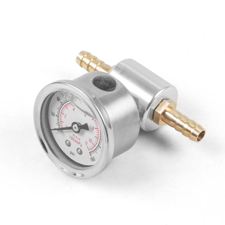 Universal Car 1/8 NPT 0-160 psi Fuel Pressure Gauge with Adaptor, 1/8 NPT 0-160 psi Fuel Pressure Gauge