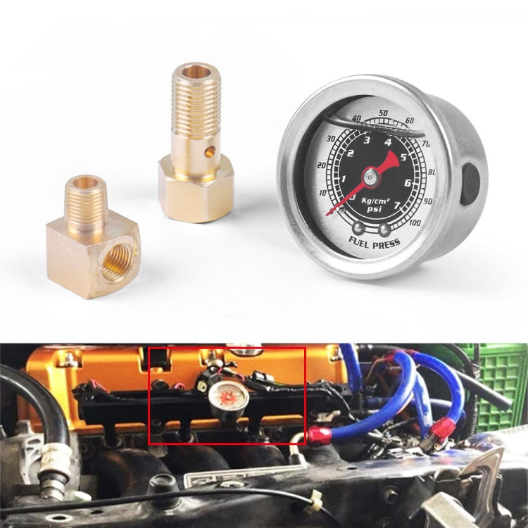 For Honda Civic Car Modification Fuel Pressure Gauge 0-100PSI, For Honda Civic(Red), For Honda Civic(Black), For Honda Civic(Blue)