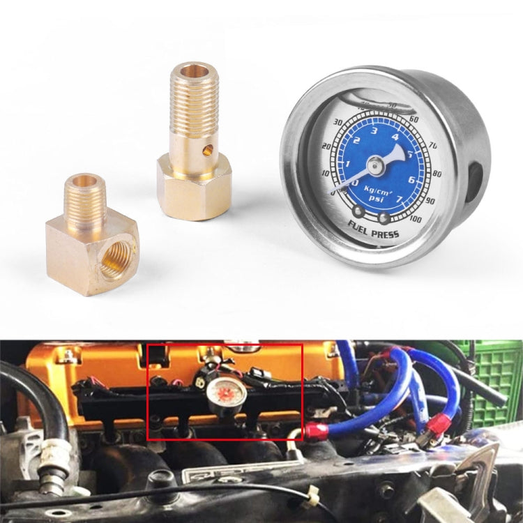 For Honda Civic Car Modification Fuel Pressure Gauge 0-100PSI, For Honda Civic(Red), For Honda Civic(Black), For Honda Civic(Blue)