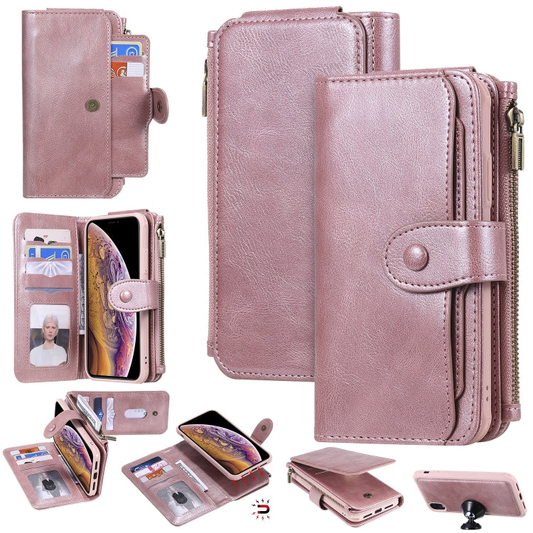 Multifunctional Retro Detachable Magnetic Horizontal Flip Leather Case with Card Slots & Holder & Wallet & Photo Frame, For iPhone 6 / 7 / 8, For iPhone X / XS, For iPhone XR, For iPhone XS Max, For iPhone 11, For iPhone 11 Pro, For iPhone 11 Pro Max