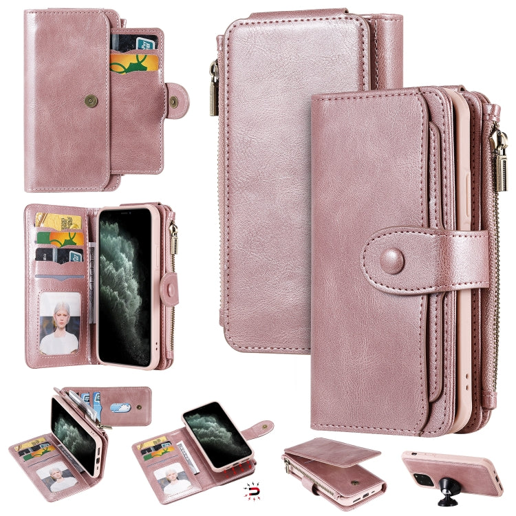 Multifunctional Retro Detachable Magnetic Horizontal Flip Leather Case with Card Slots & Holder & Wallet & Photo Frame, For iPhone 6 / 7 / 8, For iPhone X / XS, For iPhone XR, For iPhone XS Max, For iPhone 11, For iPhone 11 Pro, For iPhone 11 Pro Max