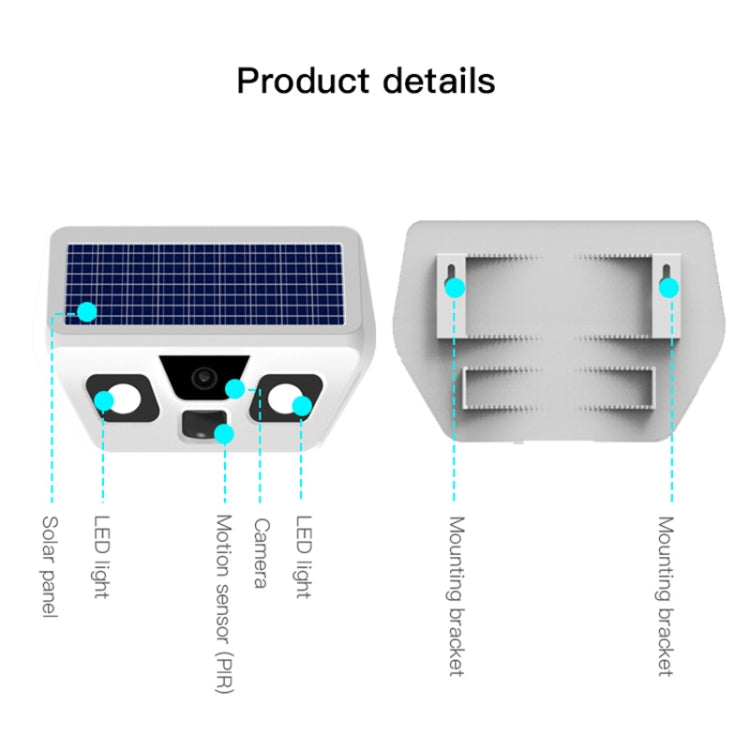 HS2180 Solar Garden Lamp with Night Vision Monitoring Function
