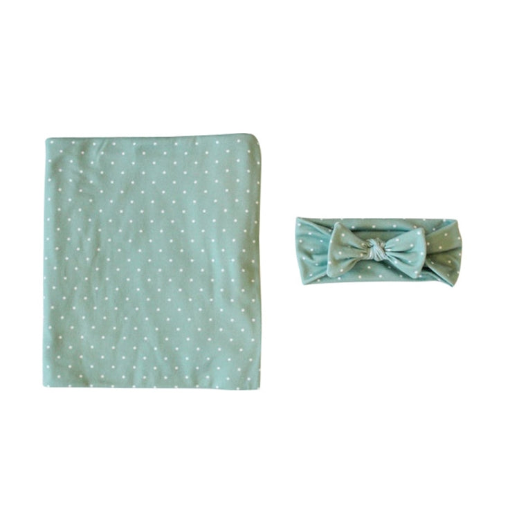 Newborn Baby Dot Pattern Swaddling Scarf Headband