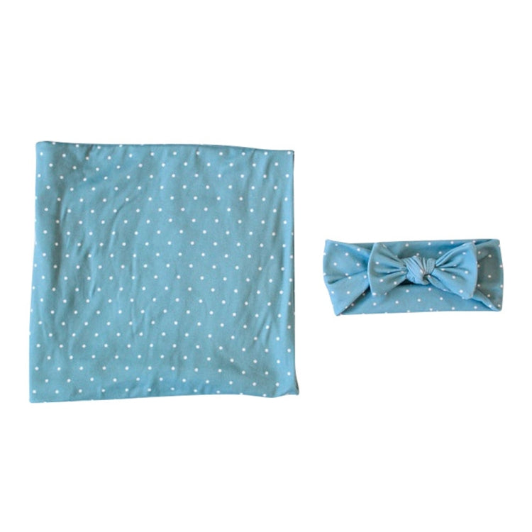 Newborn Baby Dot Pattern Swaddling Scarf Headband