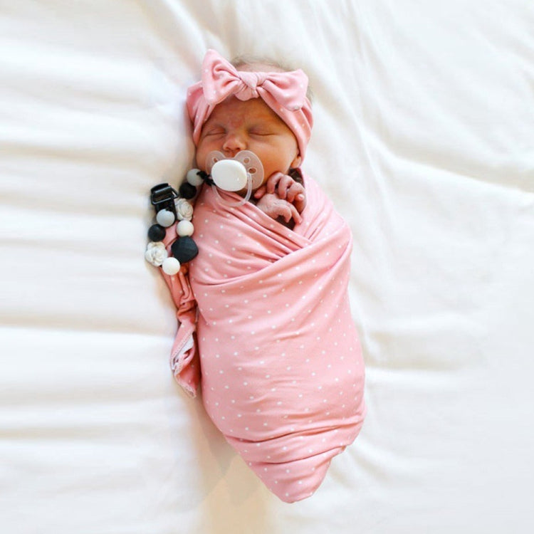 Newborn Baby Dot Pattern Swaddling Scarf Headband
