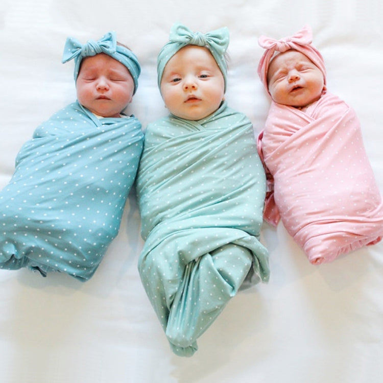 Newborn Baby Dot Pattern Swaddling Scarf Headband