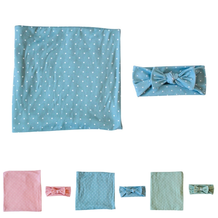 Newborn Baby Dot Pattern Swaddling Scarf Headband