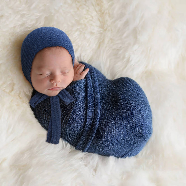 Elastic Fabric Newborn Baby Cute Cap with Strap