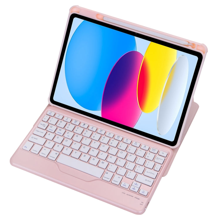 F10B 360 Rotation Acrylic Transparent Bluetooth Keyboard Leather Case, F10B