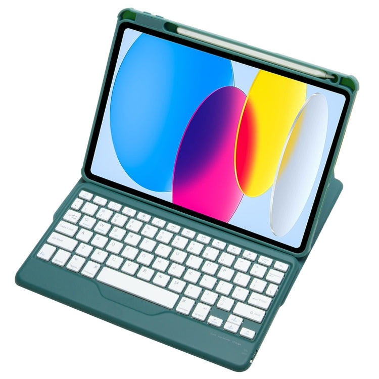 F10B 360 Rotation Acrylic Transparent Bluetooth Keyboard Leather Case, F10B