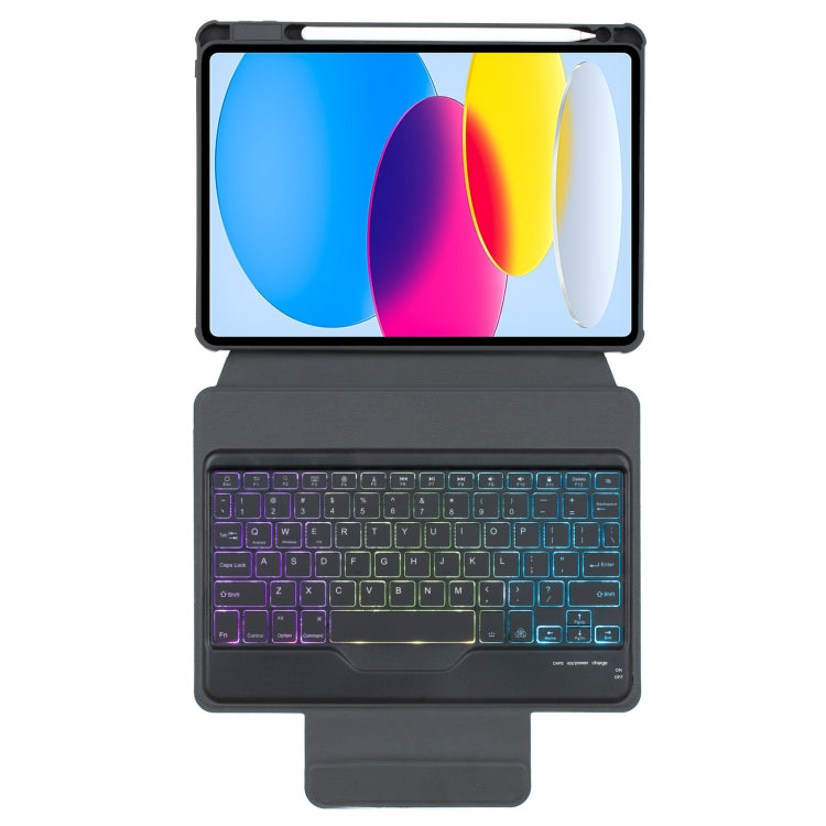 F10BS 360 Rotation Acrylic Transparent Bluetooth Keyboard Leather Case With Backlight, F10BS