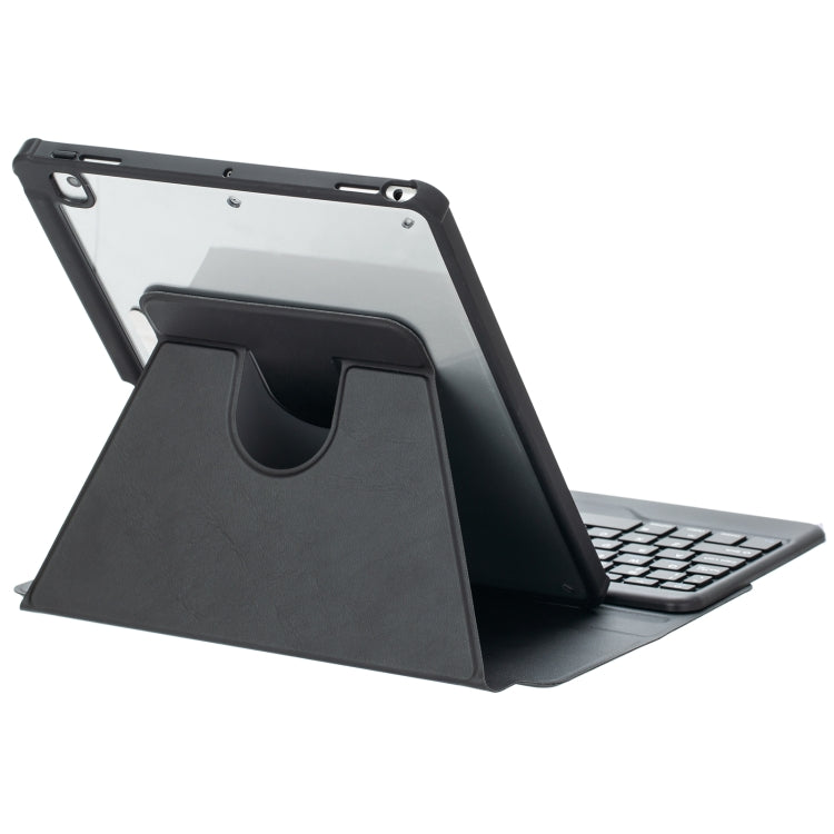 F10BS 360 Rotation Acrylic Transparent Bluetooth Keyboard Leather Case With Backlight, F10BS
