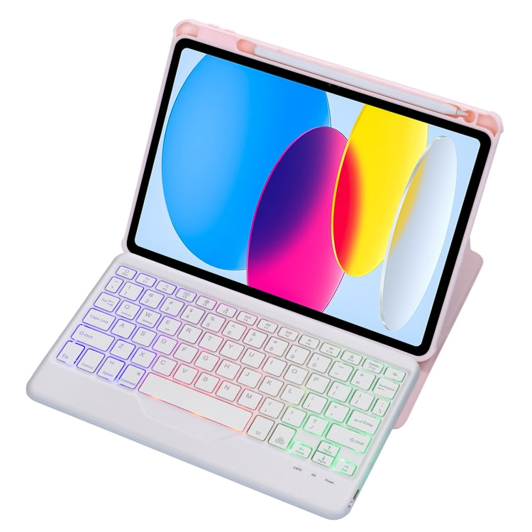 F10BS 360 Rotation Acrylic Transparent Bluetooth Keyboard Leather Case With Backlight, F10BS