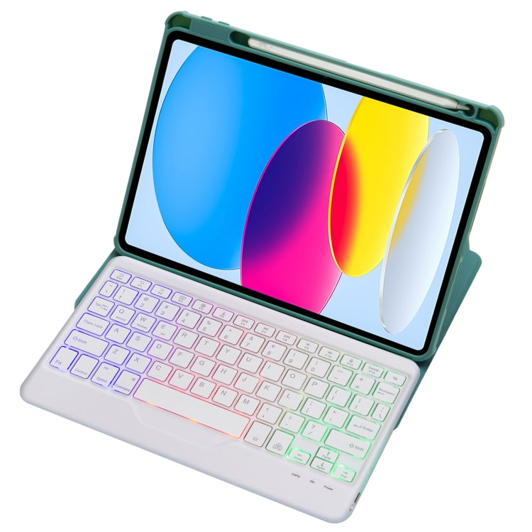 F10BS 360 Rotation Acrylic Transparent Bluetooth Keyboard Leather Case With Backlight, F10BS