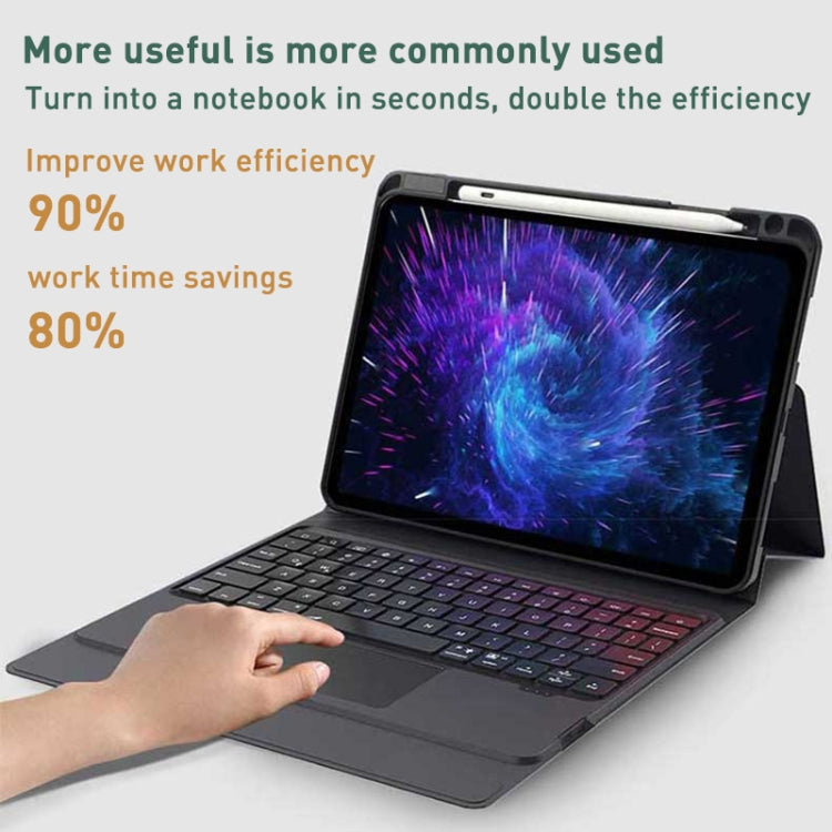 Integrated Bluetooth Keyboard Leather Case with Backlight & Touchpad, For iPad Pro 12.9 2022 / 2021 / 2020, For iPad Pro 11 2022 / 2021 / 2020, For iPad 10th Gen 10.9 2022, For iPad 10.2 2021 / 2020 / 2019, For iPad Air 2022 / 2020���������������������...