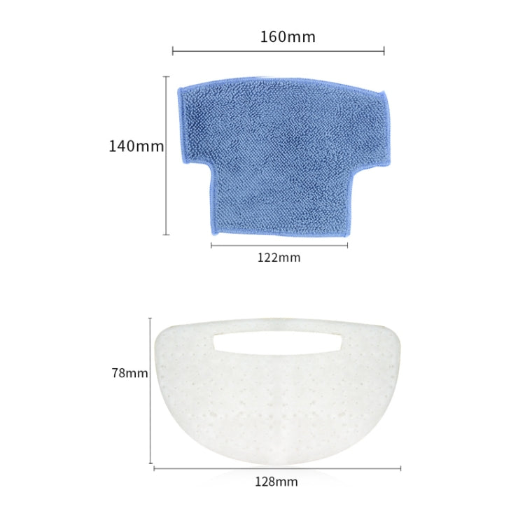 4 in 1 Sweeping Robot Side Brush Mop Filter Kit For ISWEEP S320, 4 in 1