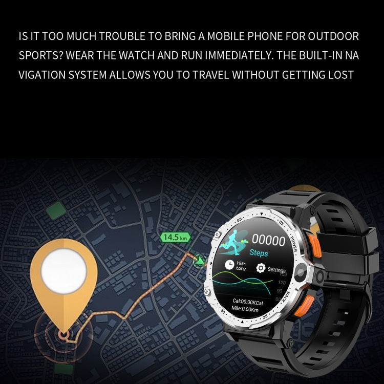 ZGP PG999 1.54 inch HD Round Screen 4G Smart Watch Android 8.1, 2GB+16GB
