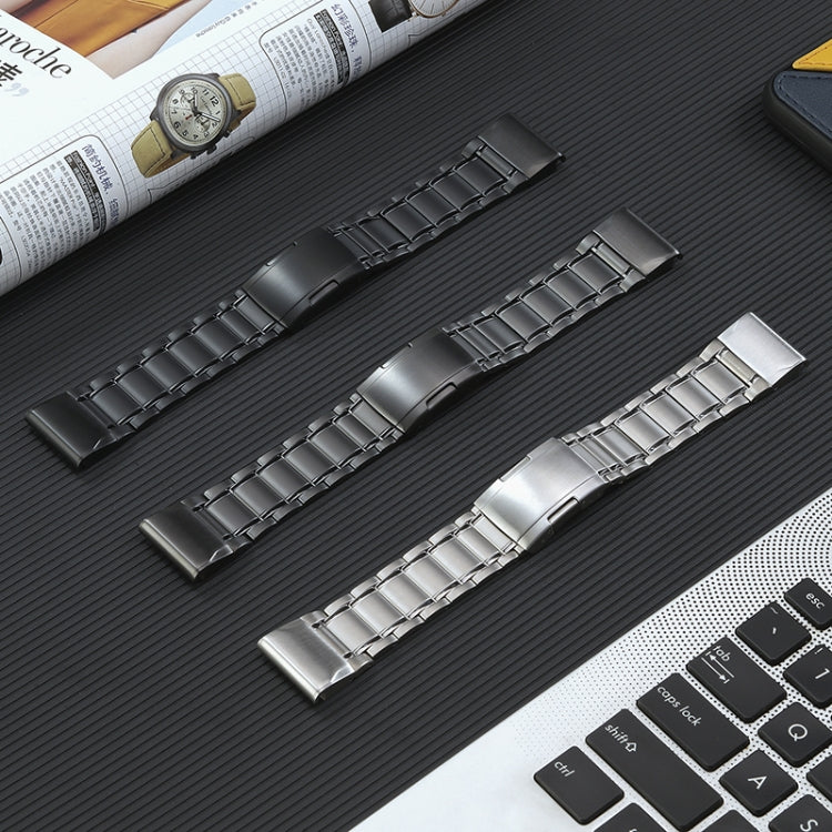 26mm Quick Release Five Bead Titanium Steel Watch Band, For Garmin Tactix 7 Pro/Fenix 7X/6X Pro