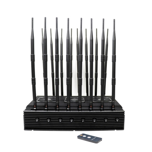JAX-121F-16 2G/3G/4G/5G/WiFi/GPS/LOJACK/LORA/UHF/VHF Phone Signal Jammer, JAX-121F-16