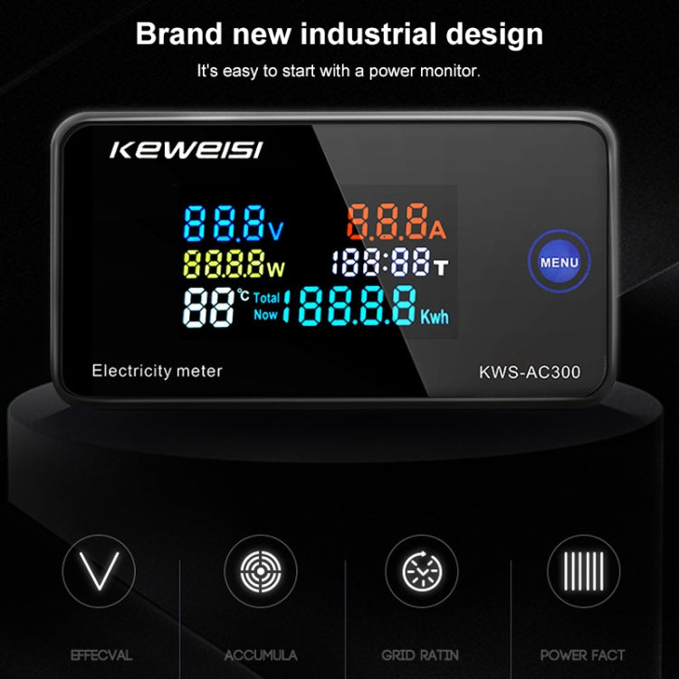 KWS-AC300-100A 50-300V AC Digital Current Voltmeter with Opening Transformer, KWS-AC300-100A with Opening Transformer