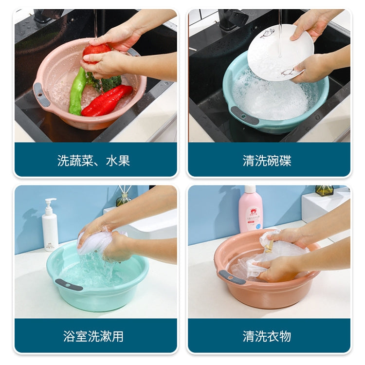 Household Hanging Thickened Double-ear Anti-slip Wash Basin Random Color, Small, Medium, Large