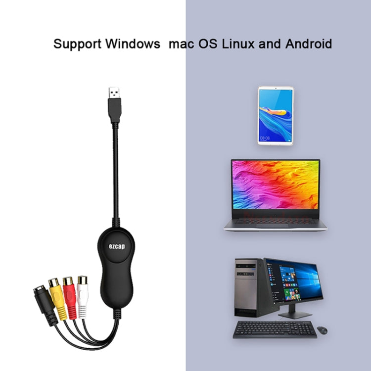 EZCAP 159 USB 2.0 Video Grabber Capture Card Window Mac VLC Media Player, Ezcap 159