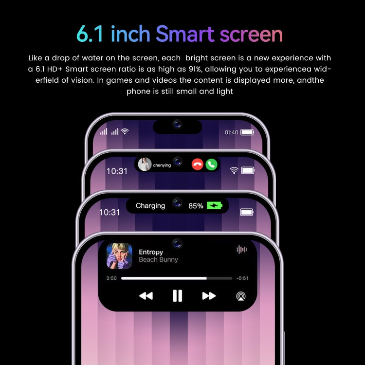 I14 Pro / N85 4G, 6.1 inch Screen, Face Identification, Android  8.1 MTK6737 Quad Core, Network: 4G, Dual SIM, I14 Pro / N85 4G 1GB+8GB