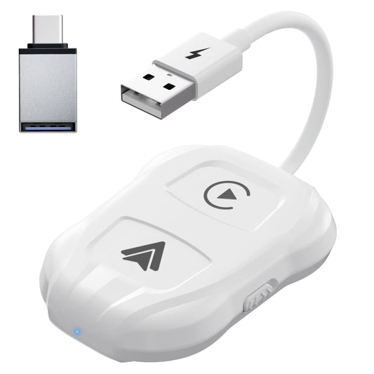 THT-020-9 USB + USB-C / Type-C Wired to Wireless Carplay / Android Auto Adapter, THT-020-9