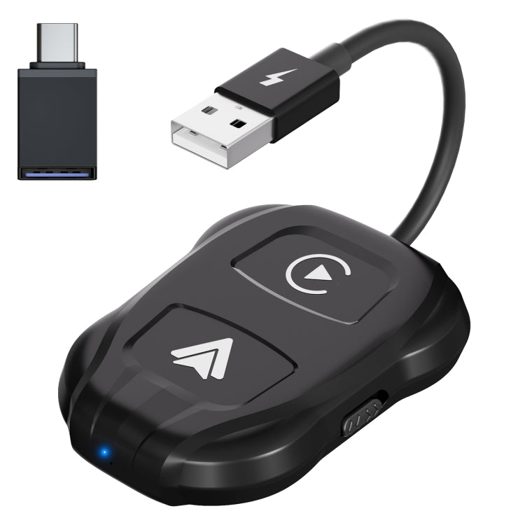 THT-020-9 USB + USB-C / Type-C Wired to Wireless Carplay / Android Auto Adapter, THT-020-9