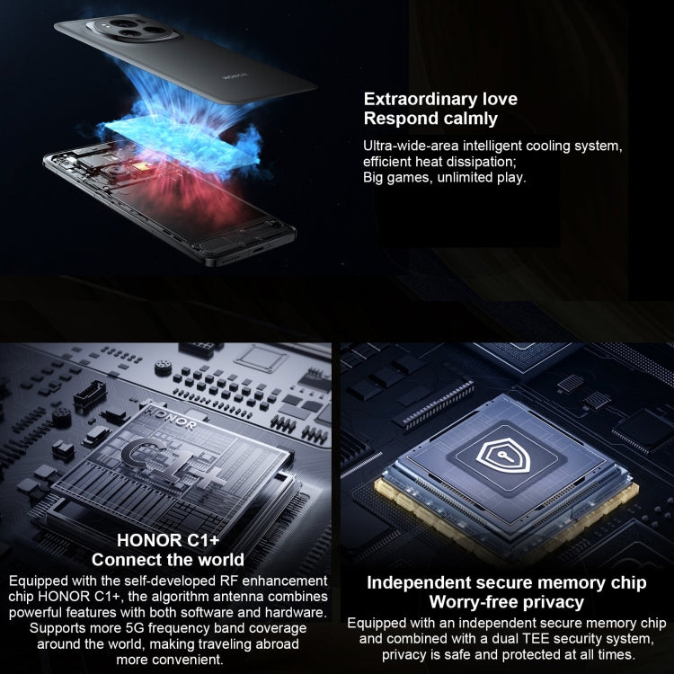 Honor Magic6 Pro,  6.8 inch Magic OS 8.0 Snapdragon 8 Gen 3 Octa Core up to 3.3GHz, Network: 5G, OTG, NFC, Support Google Play, 12GB+256GB, 16GB+512GB, 16GB+1TB