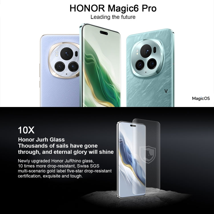 Honor Magic6 Pro,  6.8 inch Magic OS 8.0 Snapdragon 8 Gen 3 Octa Core up to 3.3GHz, Network: 5G, OTG, NFC, Support Google Play, 12GB+256GB, 16GB+512GB, 16GB+1TB