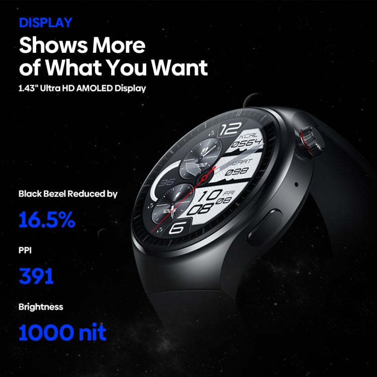 Zeblaze Thor Ultra 1.43 inch AMOLED Screen Android Smart Watch, Silicone Strap, Silicone Strap