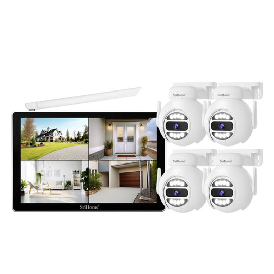 SriHome NVS010-IPC047 Ultra HD 4 Channel WiFi Network Video Recorder Set, NVS010-IPC047
