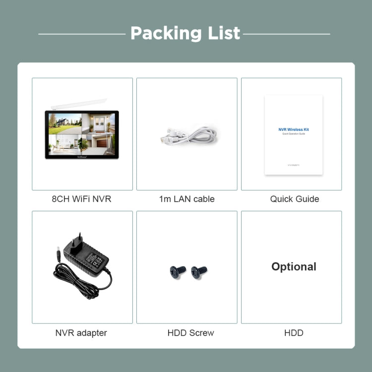 SriHome NVS010-IPC047 Ultra HD 4 Channel WiFi Network Video Recorder Set, NVS010-IPC047