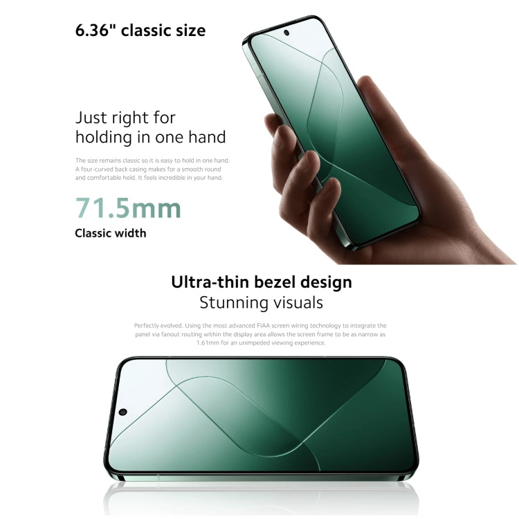 Xiaomi 14 5G Global, 6.36 inch Xiaomi HyperOS Snapdragon 8 Gen 3 Octa Core 3.3GHz, Network: 5G, 12GB+256GB, 12GB+512GB