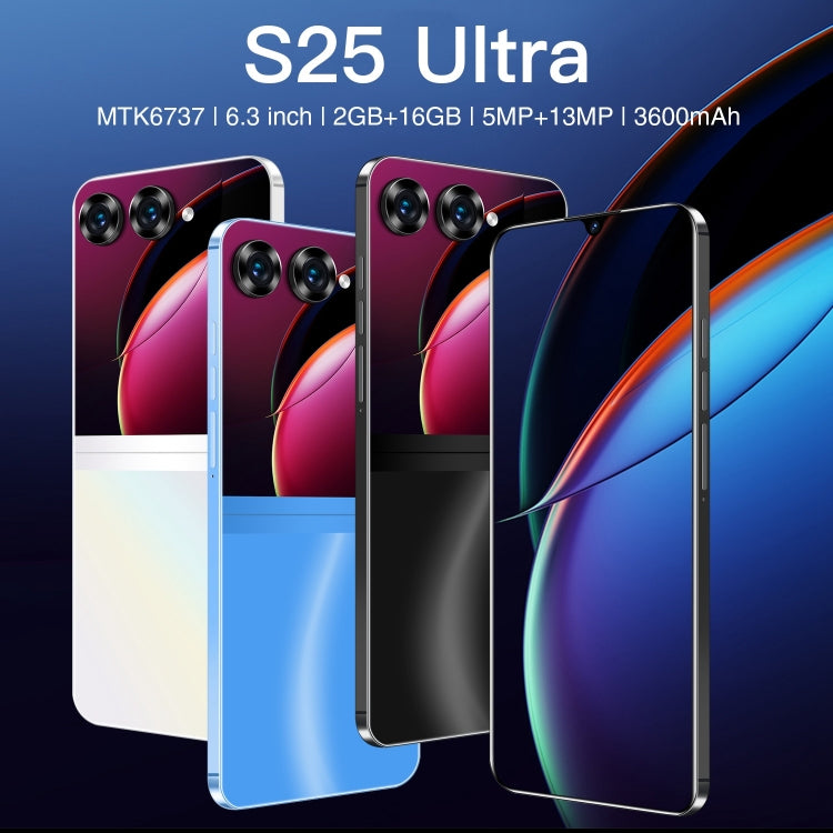 SDT90 / S25 Ultra, 6.3 inch Screen, Face Identification, Android 10.0 MTK6737 Quad Core, Network: 4G, Dual SIM, 2GB+16GB