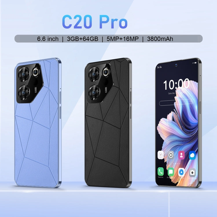 U32 / C20 Pro 5G, 6.6 inch Screen, Face Identification, Android 10.0 MTK6737 Quad Core, Network: 4G, OTG, Dual SIM, 3GB+64GB