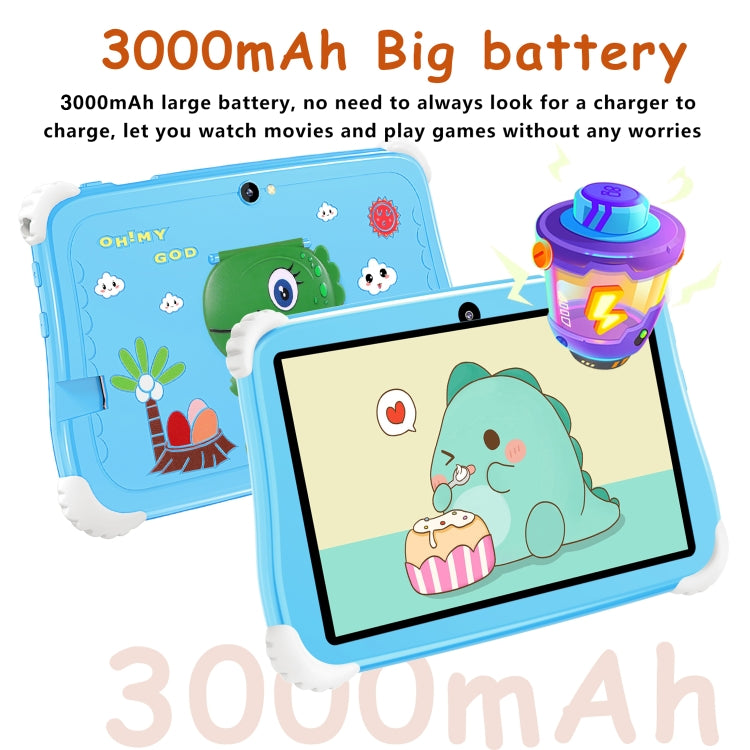 C75 Dinosaur 7 inch WiFi Kids Tablet PC, Android 7.0 MT6735 Octa Core CPU, 2GB+16GB