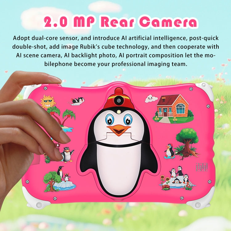 Penguin 7 inch WiFi Kids Tablet PC, Android 7.0 MT6735 Octa Core CPU, 2GB+16GB