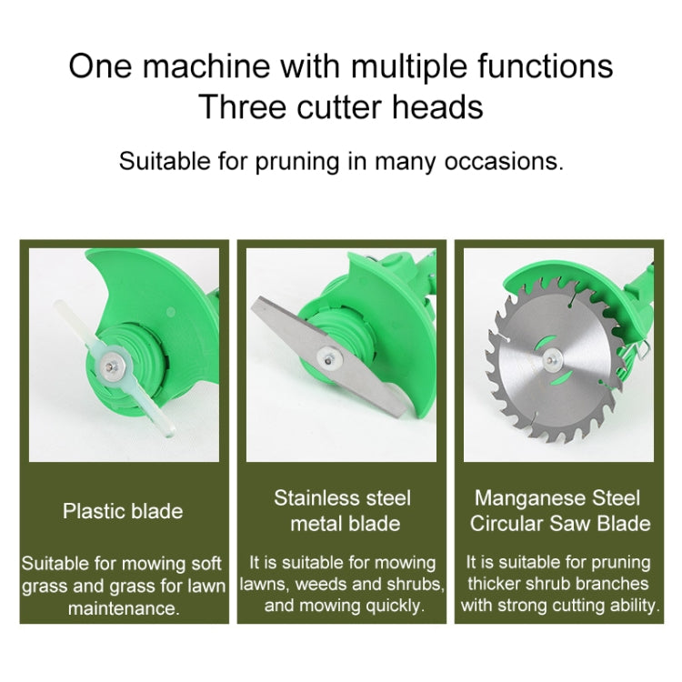 36V Portable Rechargeable Electric Lawn Mower Weeder, EU Plug, US Plug