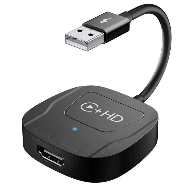 USB and HDMI Wired to Wireless CarPlay Auto Adapter, USB + HDMI Square