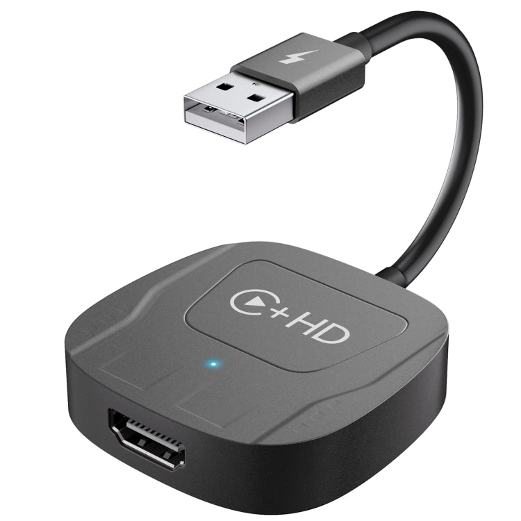 USB and HDMI Wired to Wireless CarPlay Auto Adapter, USB + HDMI Square