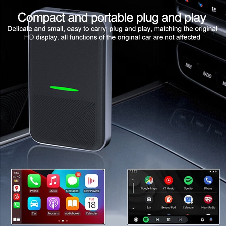 CarPlay and Android Auto Wireless Car Connectivity Box, Specification: Square, P10