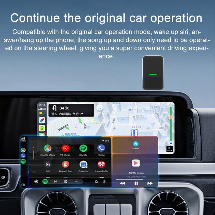 CarPlay and Android Auto Wireless Car Connectivity Box, Specification: Square, P10