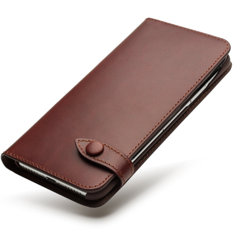 For iPhone XS / X QIALINO Crazy Horse Business Horizontal Flip Leather Case with Holder & Card Slots, With Buckle, Without Buckle